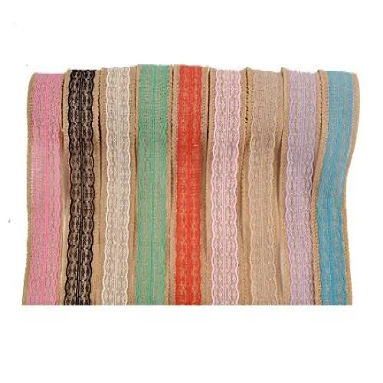 eZthings Decorative Designer Fabric Ribbons for Home Craft Projects and Gift Baskets Aqua(2.4" Width) {6}