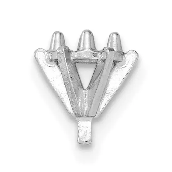 14K WG 6 Prong Round Low Peg Illusion Head 3.7mm {2}