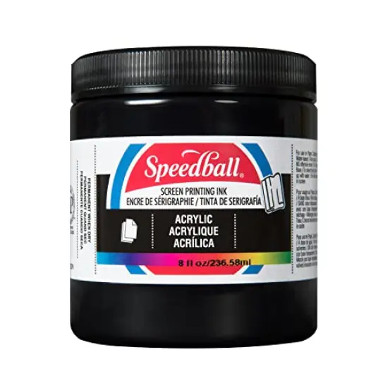 Acrylic Screen Printing Ink, 8-Ounce, Black {1}