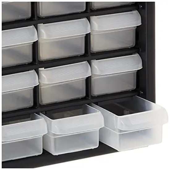 Akro-Mils 10116, 16 Drawer Plastic Parts Storage Hardware and Craft Cabinet, 10-1/2-Inch W x 6-1/2-Inch D x 8-1/2-Inch H, Black {6}