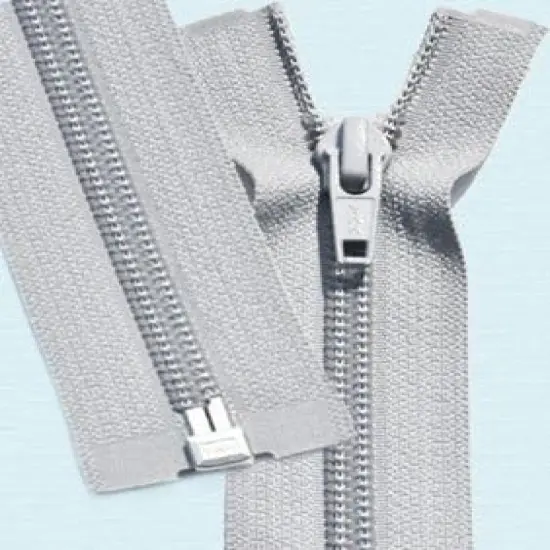 30" Light Weight Jacket Zipper ~ YKK #5 Nylon Coil Separating Zippers - 119 Lite Grey (Pack of 1 Zipper) Made in USA {1}