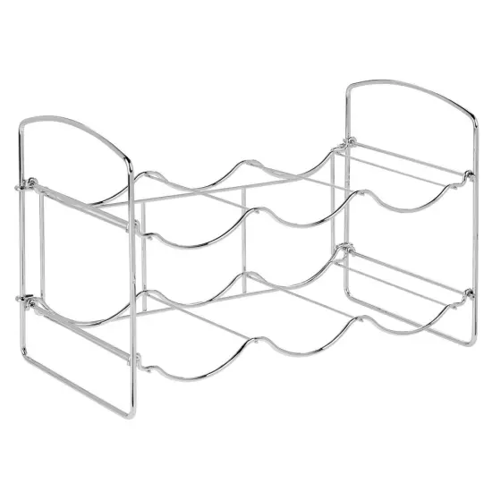 mDesign Collapsible Metal Water Bottle, Wine Rack Holder {4}