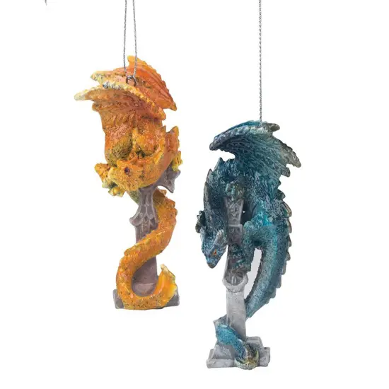 Dragon Christmas Halloween Ornament Set of 3 {3}
