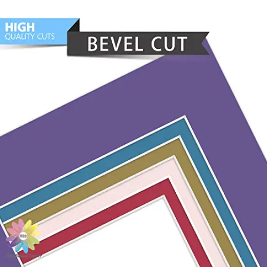 10 Pack 11x14 Mixed Colors White Core Picture Mats for 8x10 Photos {6}