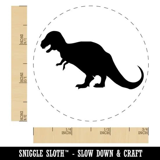 Tyrannosaurus Rex Dinosaur Solid Self-Inking Rubber Stamp for Stamping Crafting Planners Black {1}
