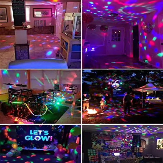 Sound Activated Party Lights with Remote Control - DJ Lighting Disco Ball Strobe Lamp with 7 Modes, Ideal for Home, Room, Dance Parties, Birthdays, Karaoke, Halloween, Christmas, Weddings, and Club Decorations {5}