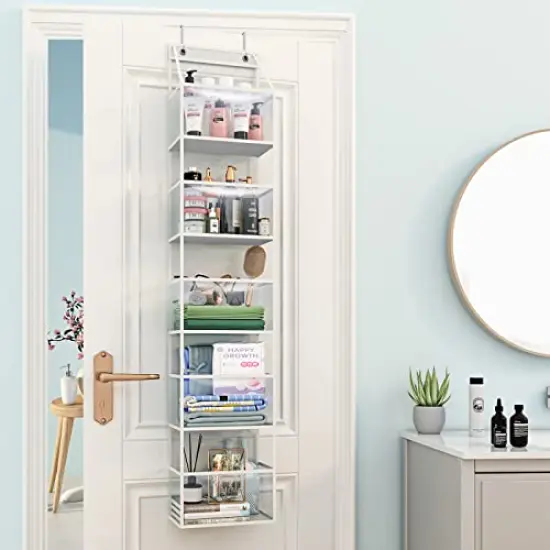 5-Shelf Over-the-Door Hanging Pantry Organizer - Ultra Sturdy with Clear Plastic Pockets, 25lb Capacity, Ideal for Closet, Bedroom, Nursery, Bathroom, and Sundries {2}