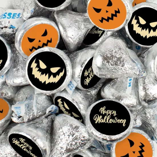 Halloween Candy Party Favors Chocolate Hershey's Kisses - Scary Pumpkins {1}