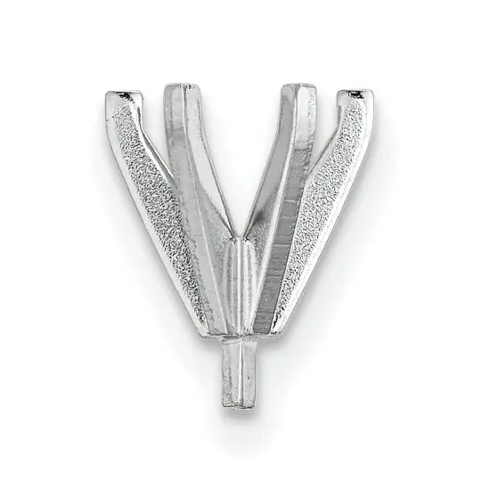 14K White Gold 6 Prong Round Peg High Setting 5.8mm {2}