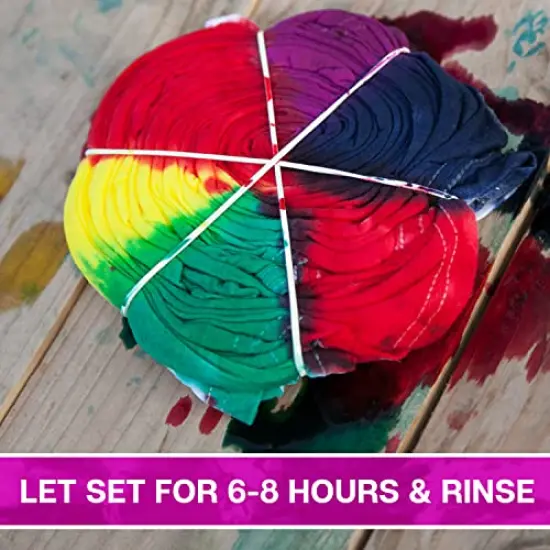 Tie-Dye Party, 18 Pre-Filled Bottles, Creative Group Activity, All-in-1 Fashion Design Kit, 1 Pack, Rainbow {4}