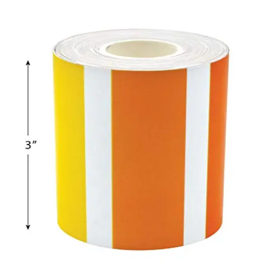 Colorful Stripes Straight Rolled Border Trim - 50ft - Decorate Bulletin Boards, Walls, Desks, Windows, Doors, Lockers, Schools, Classrooms, Homeschool & Offices {2}