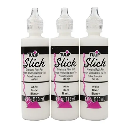 Dimensional Fabric Paint - Slick White, 4 oz per Bottle, 3-Pack (12 Fl Oz Total) {2}