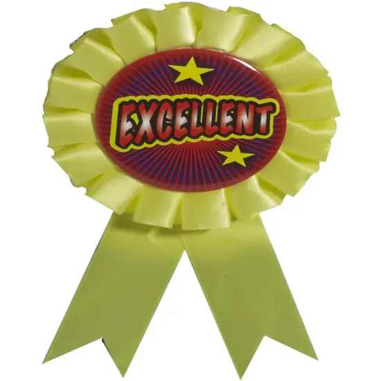 Excellent Work Good Job School Party Award Ribbon Costume Accessory {1}
