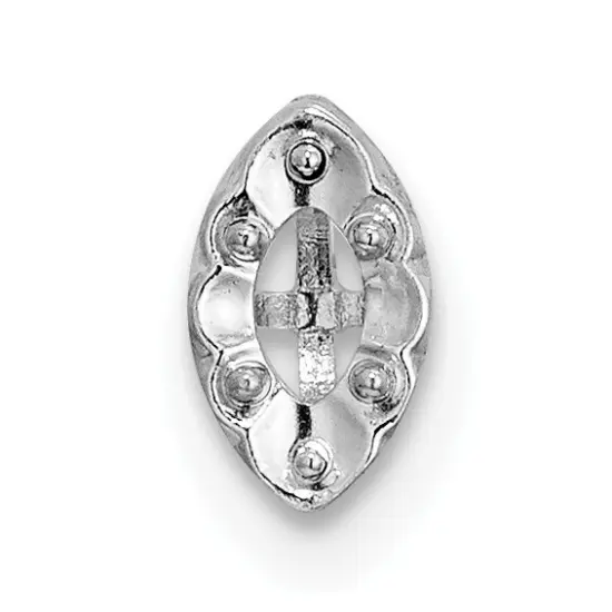 14K White Gold 4 Prong Marquise Peg Illusion Head 2.4mm {1}