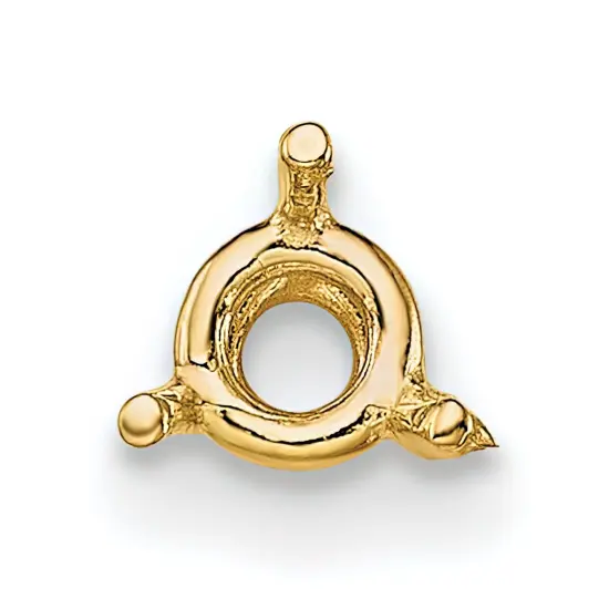 14K Gold 3 Prong Round Basket Setting 6.5mm {2}