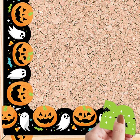 Big Dot of Happiness Spooky Halloween - Scalloped Classroom Decor - Bulletin Board Borders - 51 Feet {1}