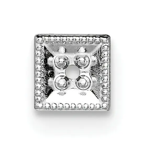 14K White Gold 0.01ct Square 2mm Tube Setting {2}