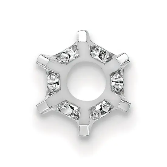14K White Gold 6 Prong Round Low Base Setting 1.7mm {2}