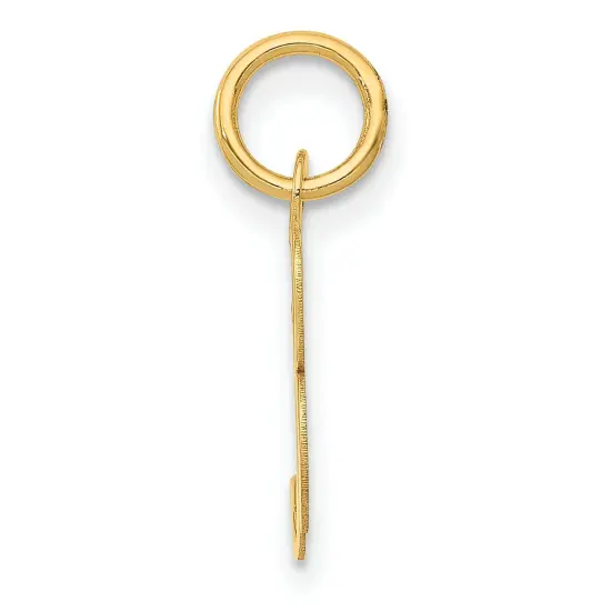 14K Yellow Gold Small Fancy Script Initial B Charm Jewerly 16mm x 16mm {2}