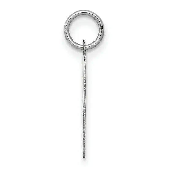 14K White Gold Polished Fancy Initial Letter P Charm Jewerly 20mm x 11mm {3}