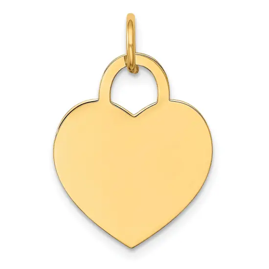 14K Gold Heart Charm 0.68 grams Jewerly 22mm x 15mm {1}