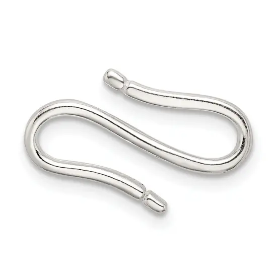 Sterling Silver S Hook Clasp 17.8mm - Pack of 4 {1}