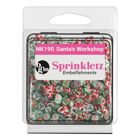 Buttons Galore Sprinkletz DIY Craft Embellishment Polymer Clay Pieces 36 Grams - 3 Packs of Santa's Workshop {2}