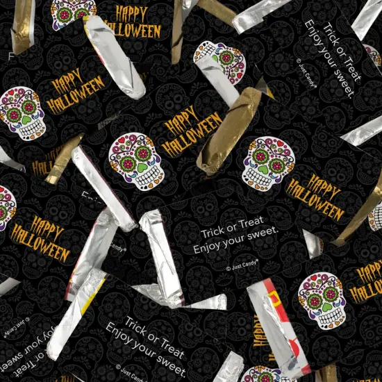 Halloween Candy Party Favors Hershey's Miniatures Chocolate - Sugar Skulls {1}
