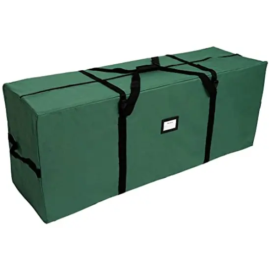 OurWarm Christmas Tree Storage Bag Extra Large Heavy Duty Storage Containers with Reinforced Handles Zipper for 7.5ft Artificial Tree, 50" x 15" x 20" 600D Oxford Xmas Holiday Tree Storage Bag, Green {1}