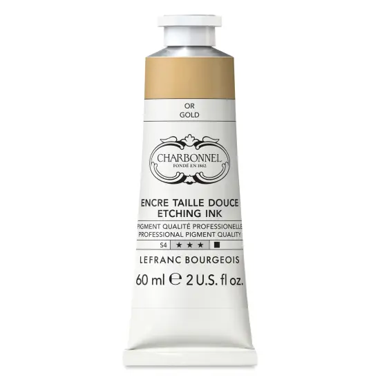 Charbonnel Etching Ink - Gold, 60 ml {1}