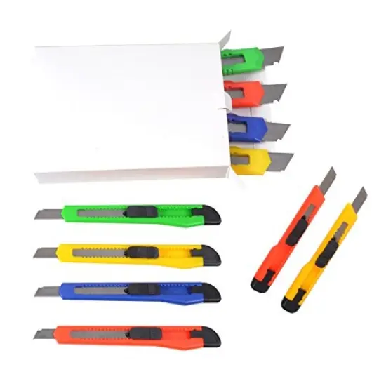 eZthings Heavy Duty Box Cutters Openers Utility Knives with Snap Off Blades Variety Knife Set {7}