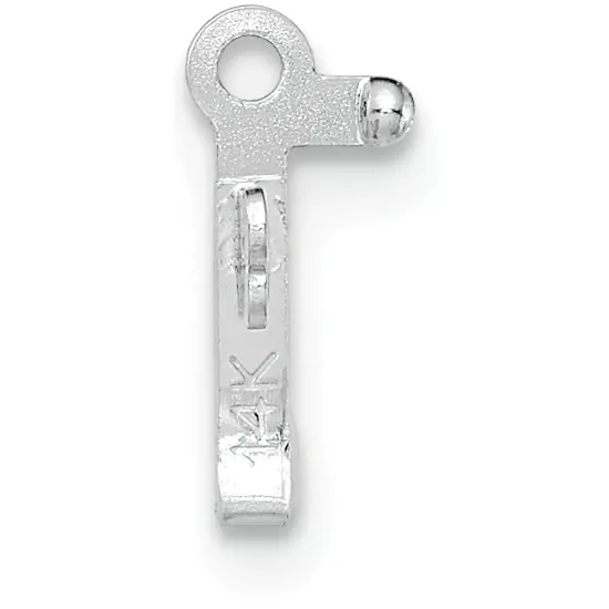 14K White Gold Barrel Clasp Tongue 6.4mm {1}