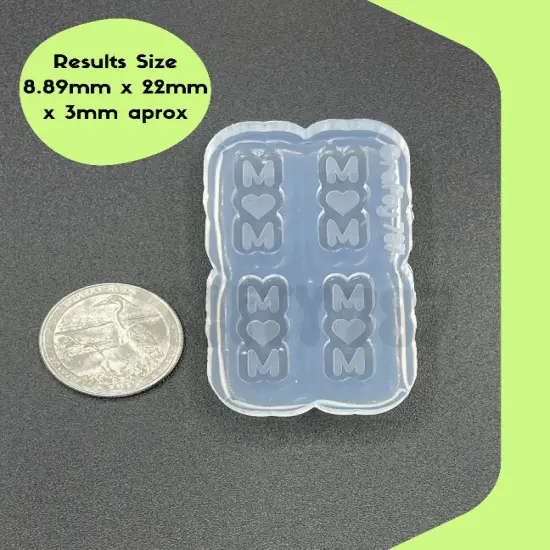 Mom Stud Earring Silicone Mold, Resin Jewelry Mold, Uv Resin Mold, Mom Gift (A15) {2}