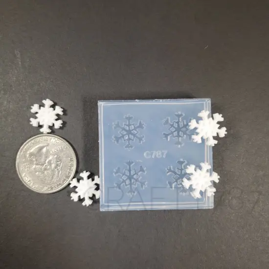 Snowflake Stud Earring Silicone Mold (A5) {2}