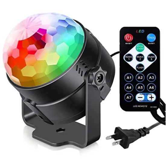 Sound Activated Party Lights with Remote Control - DJ Lighting Disco Ball Strobe Lamp with 7 Modes, Ideal for Home, Room, Dance Parties, Birthdays, Karaoke, Halloween, Christmas, Weddings, and Club Decorations {2}