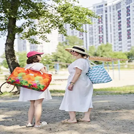 SHYLERO Beach Bag and Pool Bag. Has Airtight Pouch, Key Holder. Beach Tote is Zippered, Waterproof (IP64) - L22xH15xW10 {3}