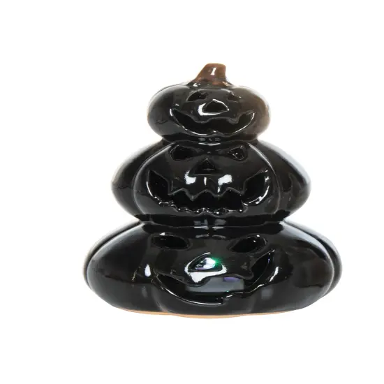 Triple Halloween Pumpkins Stack W/LED Figurine A/3 {3}