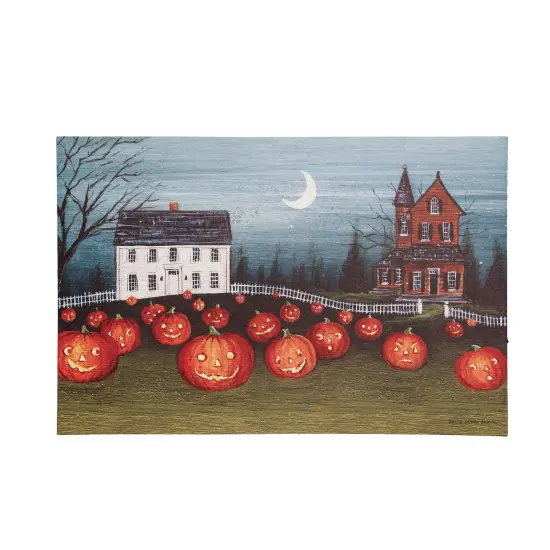 Pumpkin Field Light-Up Led Halloween Wall Art 23.75 x 0.98 x 15.75 Inches. {1}