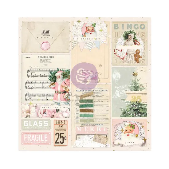 Christmas Market Collection - Sweet Holiday - 12"x12" w/ foil details / paper Scrapbook Supplies Material For Craft Notebooksdecoupage Album Journals Planners Art Journaling Bullet {2}