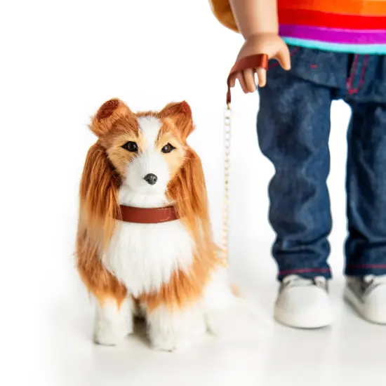 The Queen's Treasures 18 In Doll Collie Puppy Dog with Leash and Collar {2}