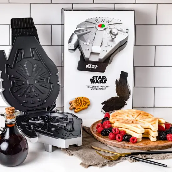 Uncanny Brands Star Wars Deluxe Millennium Falcon Waffle Maker {1}