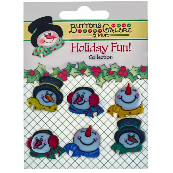 Buttons Galore Novelty Christmas Buttons for Sewing and Crafts - Snowman Medley - 18 Buttons {2}