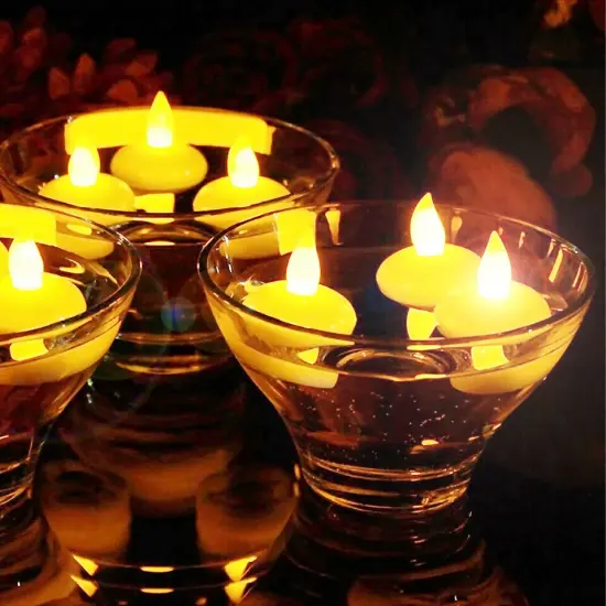 LED Floating Candles Flameless Tea Lights Battery {4}