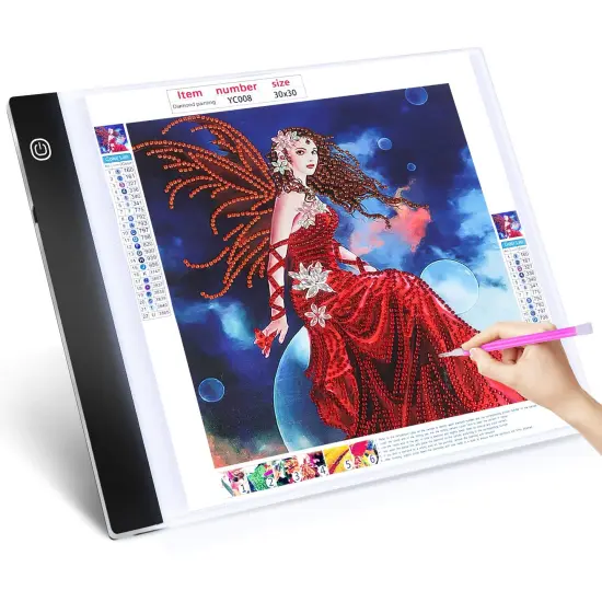 A4 Light Board for Diamond Painting, Light Table Tracing Light Box Ultra-Thin Light Pad for Drawing, Tattoo, Weeding Vinyl, Sketching, Gifts for Her, Kids, Him {2}