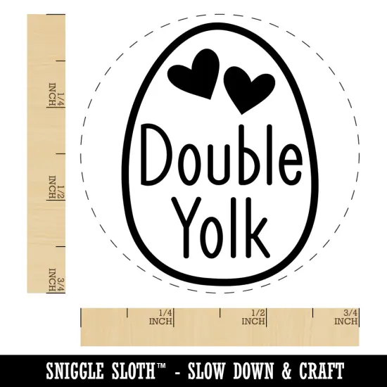 Double Yolk Hearts in Egg Chicken Egg Rubber Stamp {1}