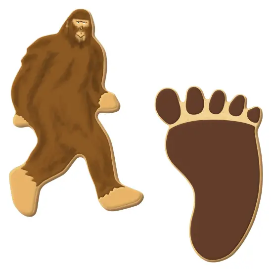 CookieCutter.com Bigfoot Cookie Cutter 2 Piece Set, Sasquatch, 4 - 4.6 in, Tin Plate Steel, USA {2}