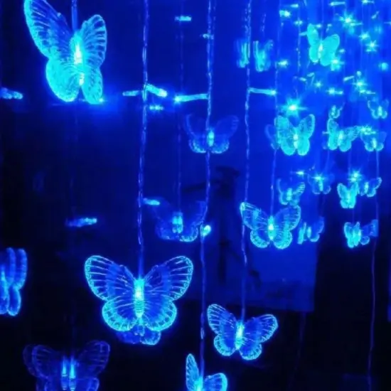 96LED Butterfly Fairy String Light Blue {3}