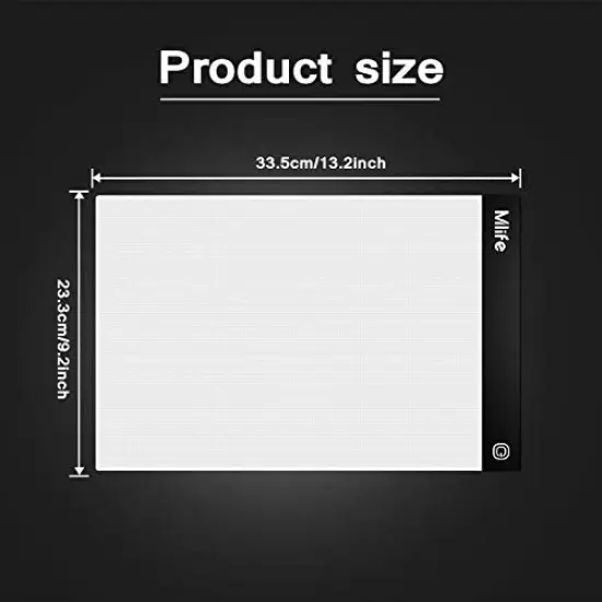 A4 LED Light Pad - Diamond Art Light Box Tracing Light Board with 3 Brightness, Ideal for Sketching, Animation, Drawing Light Box with 4 Fasten Clips {4}
