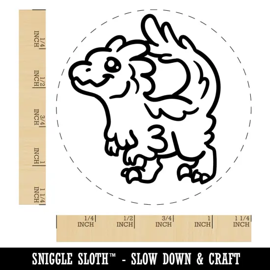 Chibi Raptor Feathered Velociraptor Dinosaur Rubber Stamp for Stamping Crafting Planners {1}