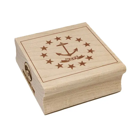 Rhode Island State Flag Square Rubber Stamp for Stamping Crafting {7}